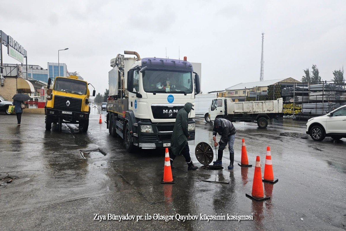 Paytaxt küçələri yağış sularından belə təmizlənir &ndash; FOTO
