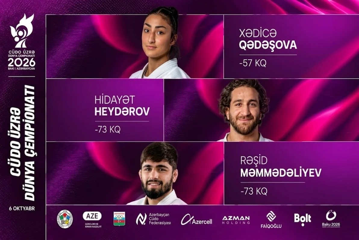 Dünya çempionatı: Hidayət Heydərov və daha iki cüdoçumuz mübarizəyə başlayır Dünya çempionatı: Hidayət Heydərov və daha iki cüdoçumuz mübarizəyə başlayır