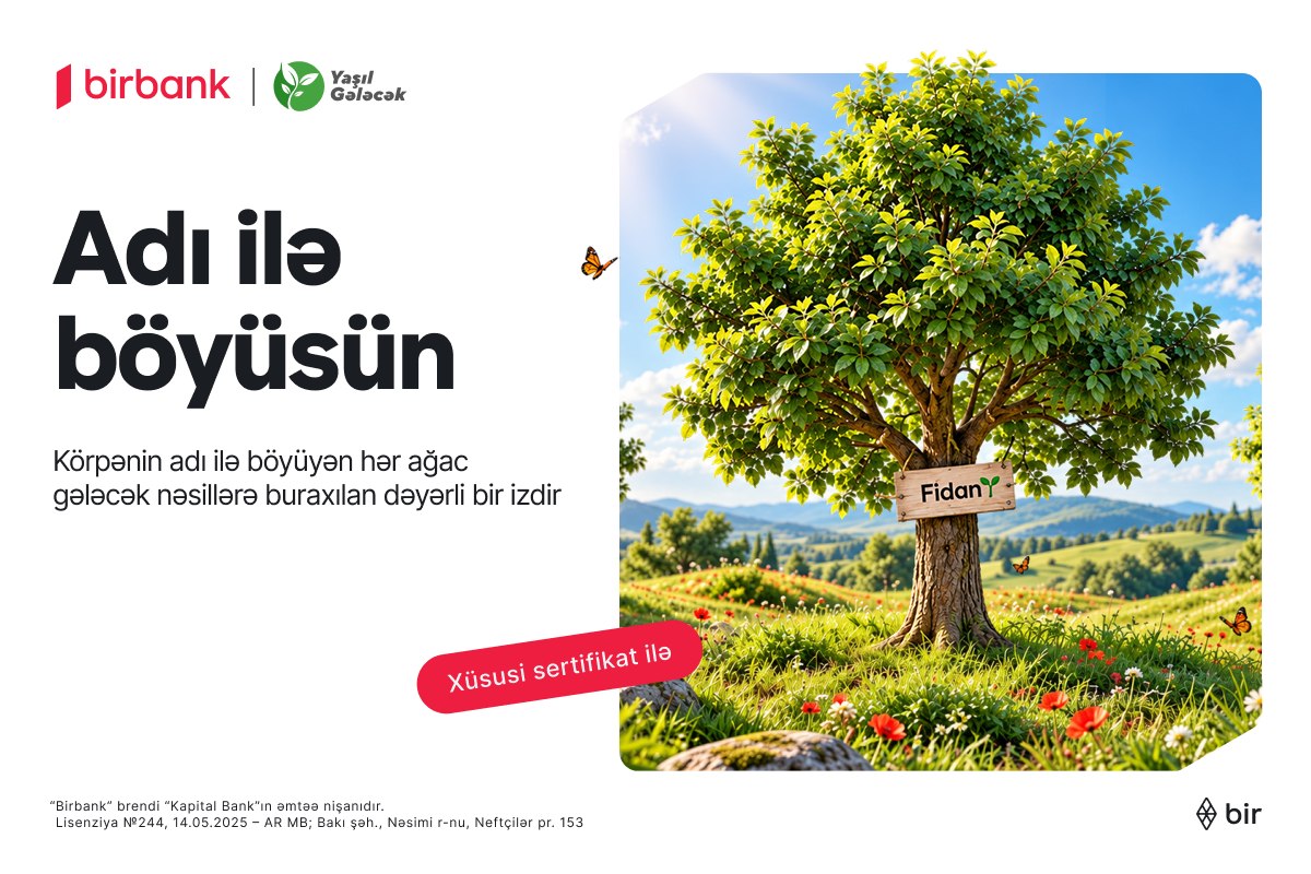 Birbank “Adı ilə böyüsün” layihəsi ilə bank sektorunda ilkə imza atıb Birbank “Adı ilə böyüsün” layihəsi ilə bank sektorunda ilkə imza atıb