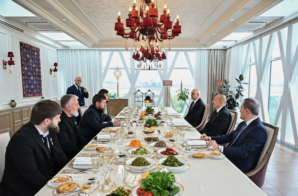 Prezident İlham Əliyev və Ramzan Kadırov birgə nahar ediblər - FOTO