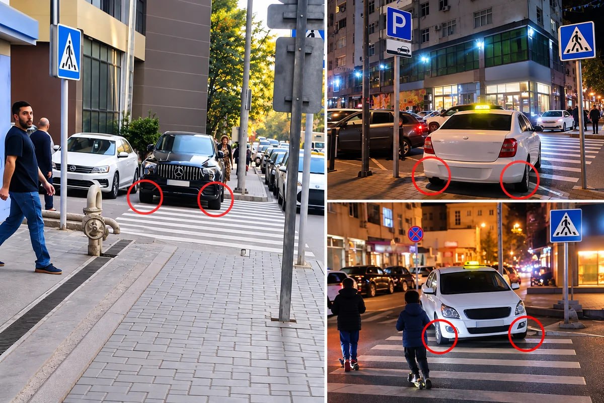 Bakıda piyada zolağını zəbt edən sürücülərlə bağlı tədbir görüldü