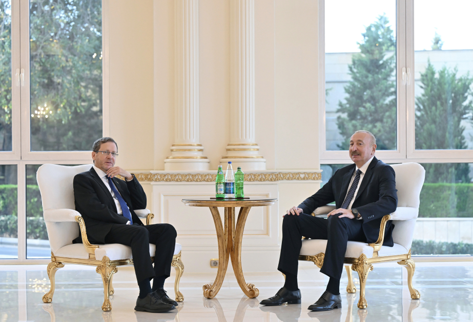 İlham Əliyevin İsrail Prezidenti ilə görüşü olub - FOTO