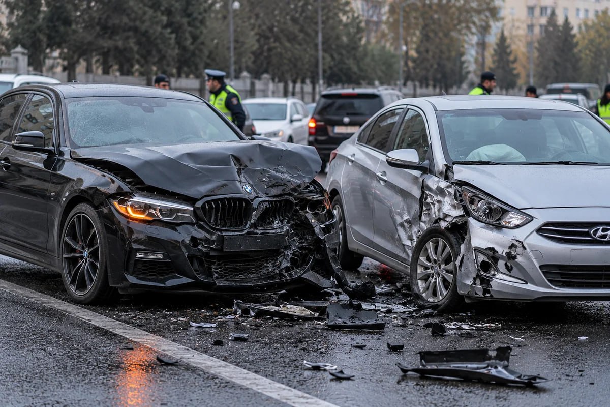 Bakıda ağır qəza: BMW və "Hyundai" toqquşdu - ÖLƏN VAR