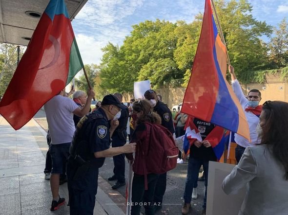 Vaşinqtonda Azərbaycan və erməni icmaları qarşı-qarşıya gəldilər - FOTOLAR