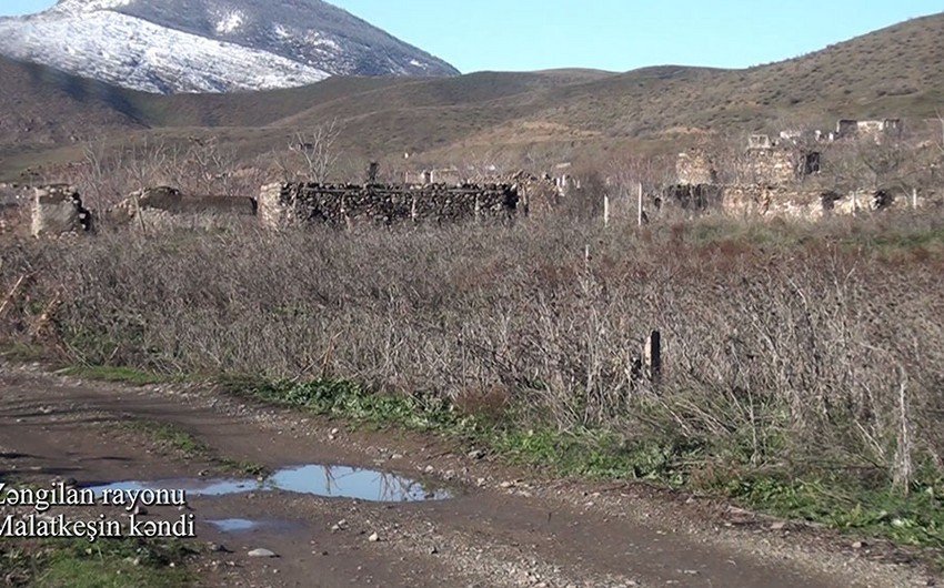 Zəngilan rayonunun Malatkeşin kəndindən videogörüntülər