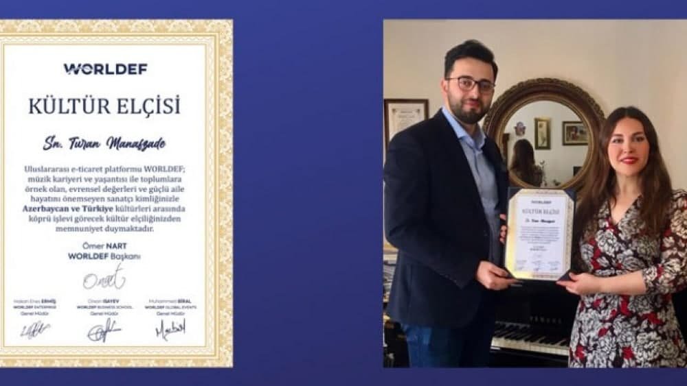 Azərbaycanlı pianoçu Türkiyədə “mədəniyyət elçisi” adına layiq görüldü