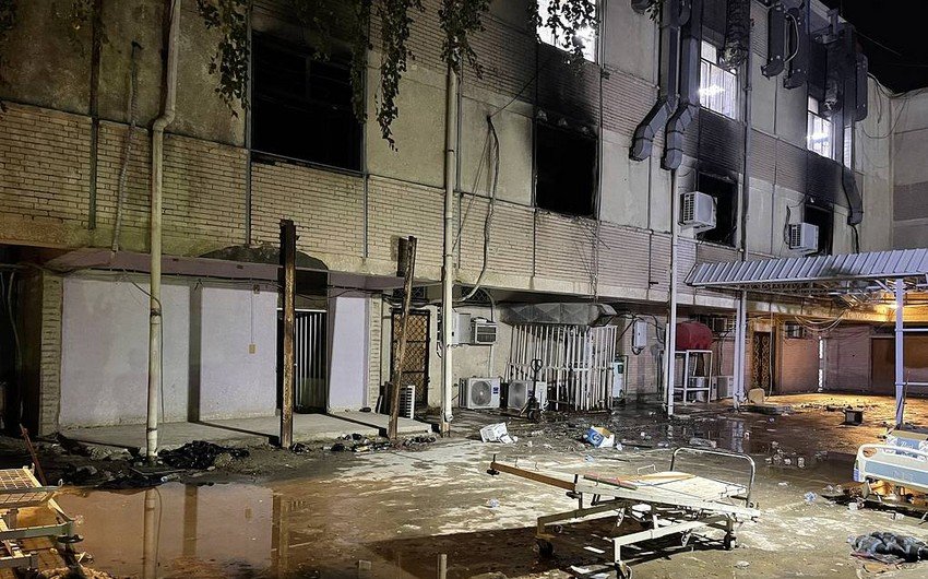 Bağdadda xəstəxanada yanğın zamanı ölənlərin sayı durmadan artır
