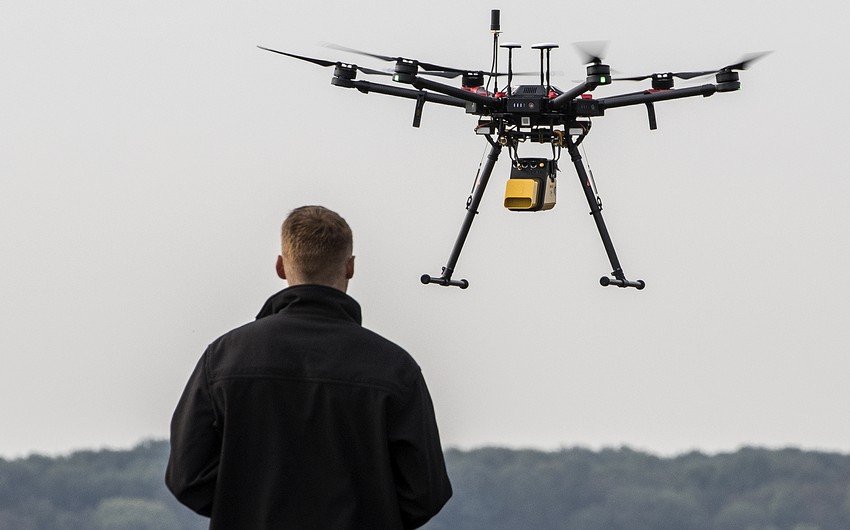 Pilotsuz dron taksinin ilk sınağı keçirilib - VİDEO