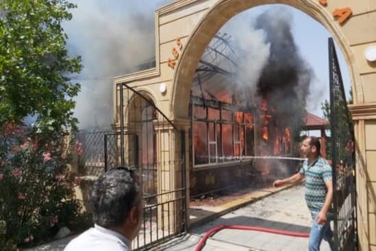 Məşhur restoranda çıxan yanğın söndürüldü - YENİLƏNİB - FOTO 