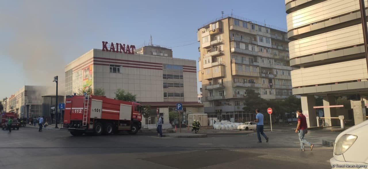 Nizami rayonunda yanğın başlayıb - FOTO