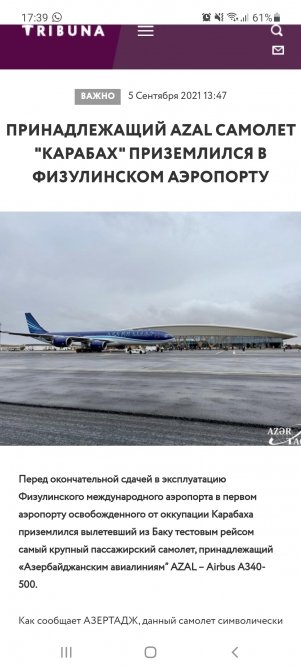 Füzuli aeroportuna ilk uçuş AVROPA MƏTBUATINDA - FOTO - foto 2