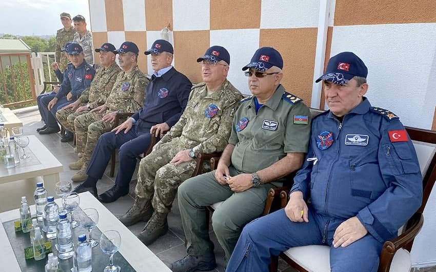 Zakir Həsənov və Hulusi Akar “TurAz Şahini - 2021” təlimlərini izlədilər - FOTO