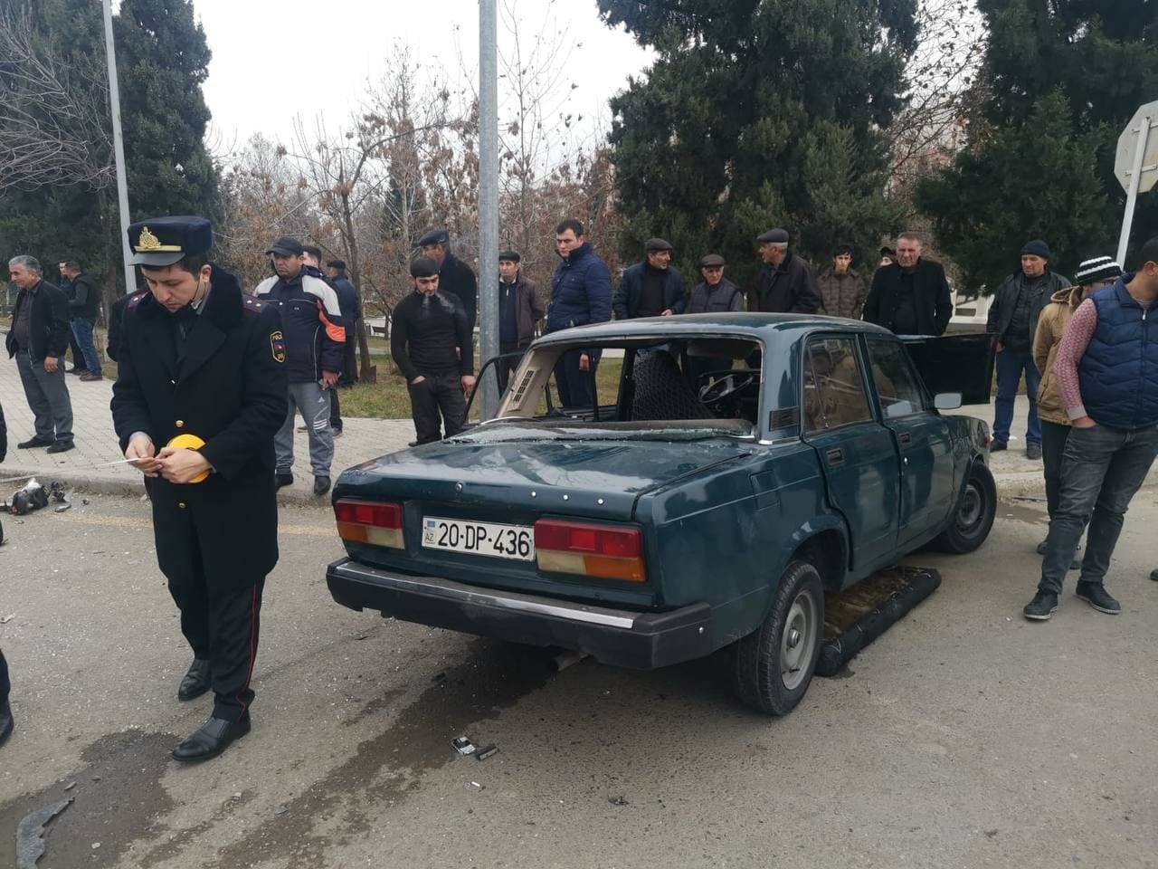 Gəncədə ağır qəza, 4 nəfər xəsarət aldı - FOTO