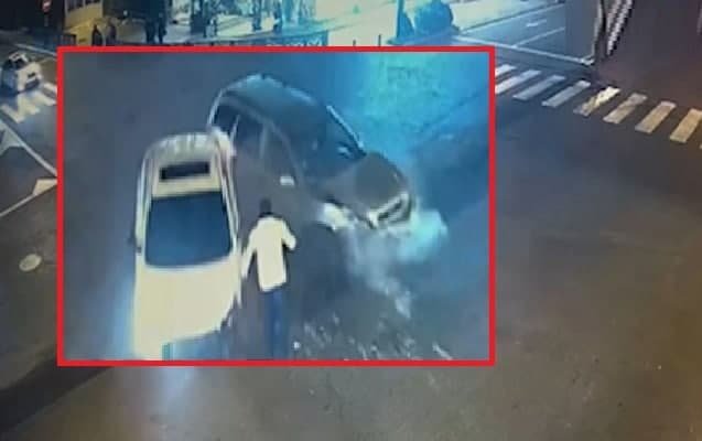 Bakıda yol polisi ölümdən son anda xilas oldu - ANBAAN VİDEO
