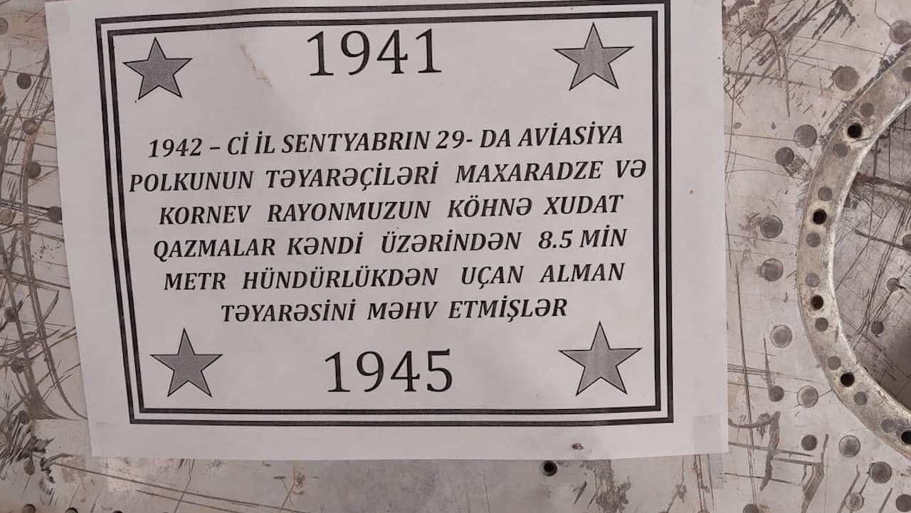 Bakını bombalamağa gələn təyyarə Qusarın Qazmalar kəndində vuruldu – SENSASİON AÇIQLAMA - foto 1