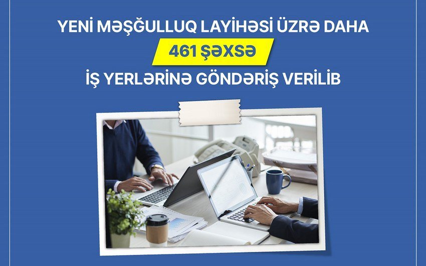 Yeni məşğulluq layihəsi üzrə daha 461 şəxsə iş yerlərinə göndəriş verildi – FOTO - foto 1