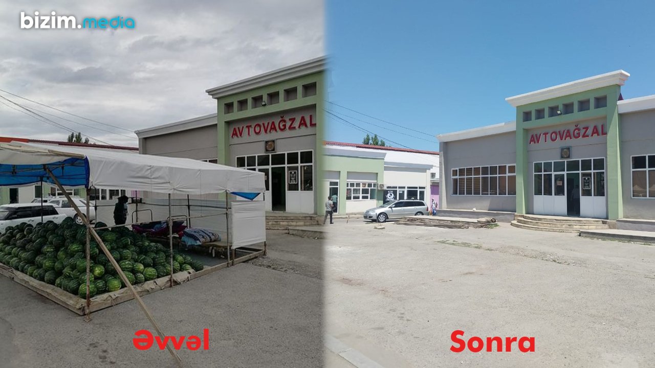 Xudat Avtovağzalı qarpızdan təmizləndi - FOTOFAKT - foto 1