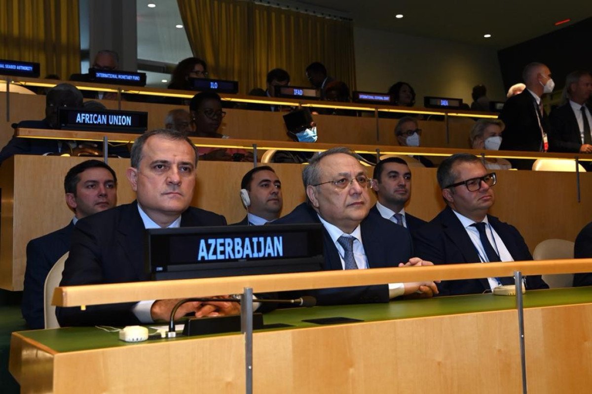 Ceyhun Bayramov BMT BA-nın 77-ci sessiyasının açılışında iştirak edir - FOTO 