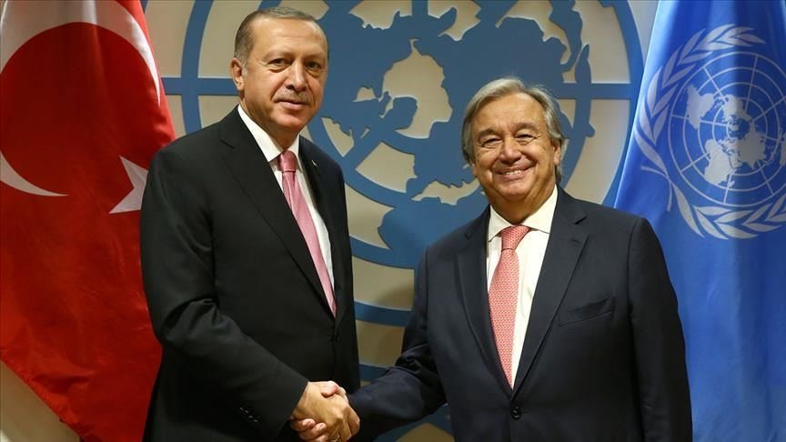 Ərdoğan BMT Baş katibi ilə görüşdü Ərdoğan BMT Baş katibi ilə görüşdü