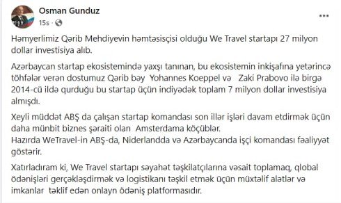 Azərbaycanlı proqramçı 27 milyon dollar investisiya aldı - foto 1