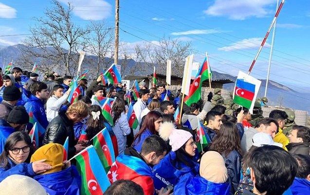 İspandilli mətbuat Laçın-Xankəndi yolundakı aksiyadan yazdı - FOTO