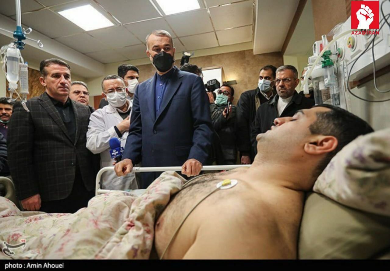 İranın XİN başçısı yaralı səfirlik əməkdaşlarına BAŞ ÇƏKDİ - FOTO/VİDEO - foto 3