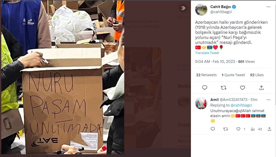 Türkiyə səfirindən Bakıdakı yardım kampaniyası ilə bağlı PAYLAŞIM - FOTO  - foto 1