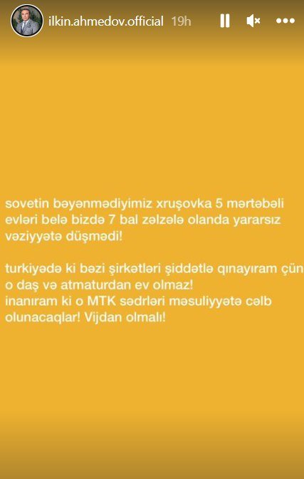 Əməkdar artistdən TƏNQİD: “Bəyənmədiyiniz “xruşşovka” lar zəlzələdə dağılmadı” - FOTO - foto 1
