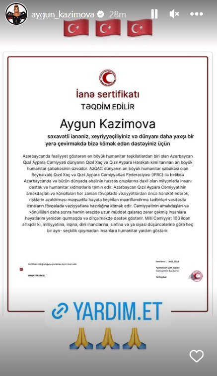 Aygün Kazımovadan zəlzələ qurbanlarına YARDIM - FOTO - foto 1