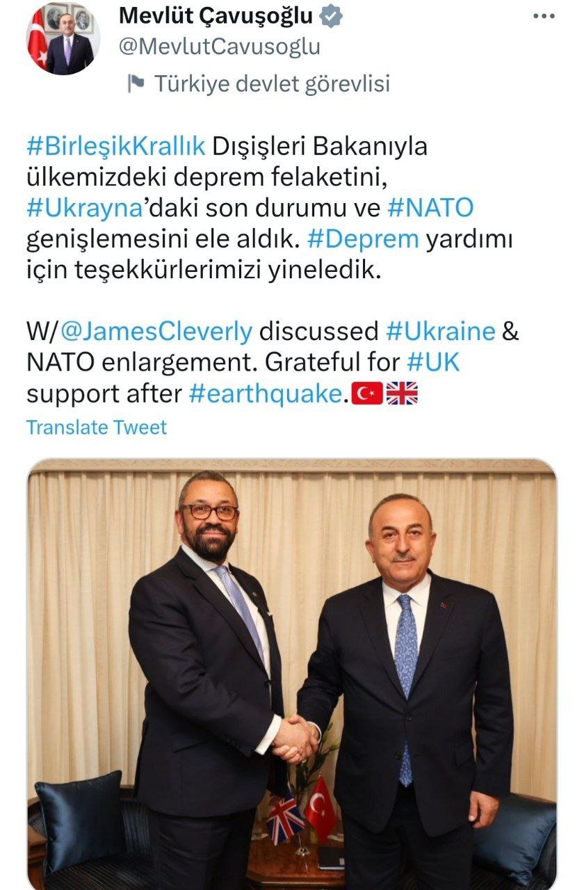 Türkiyə və Britaniya XİN başçıları Ukraynadakı vəziyyəti MÜZAKİRƏ ETDİLƏR  - foto 1