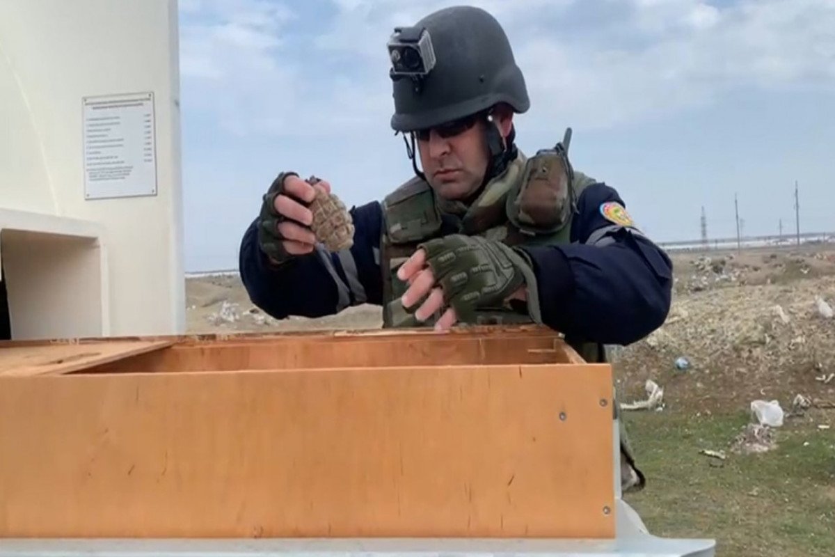 Bakıda qumbara tapılıb - FOTO/VİDEO