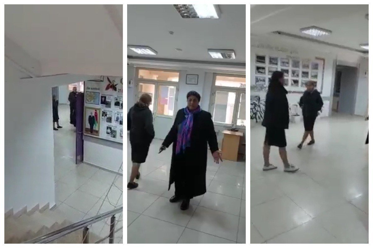 Bakıda direktor işçiləri məktəbə BURAXMADI - VİDEO