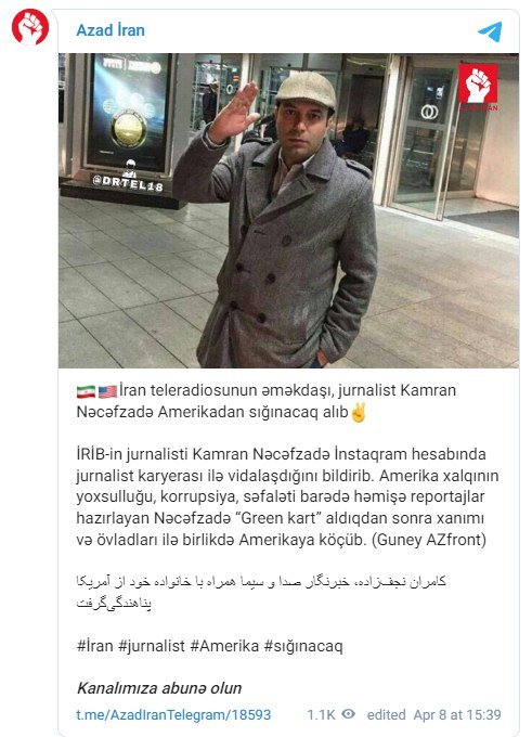 İran teleradiosunun əməkdaşı ABŞ-dən sığınacaq aldı - FOTO 