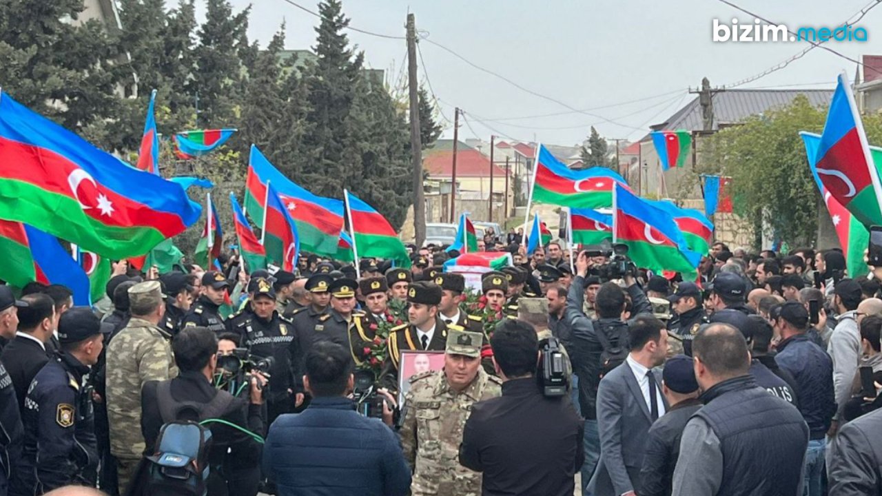 Şəhid Vidadi Zalovla vida mərasimi keçirilir - FOTO/VİDEO