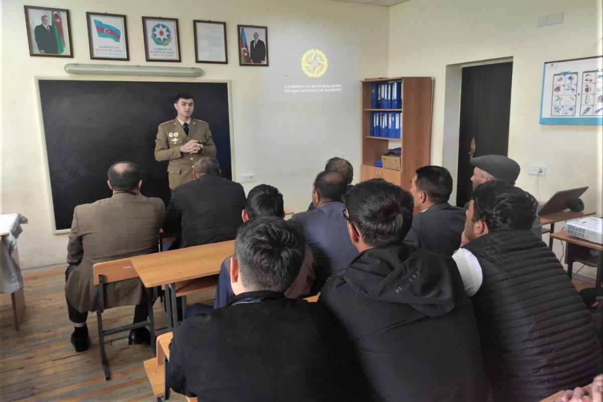 Fövqəladə hallarda davranış qaydaları ilə bağlı tədbirlər keçirildi - FOTO 