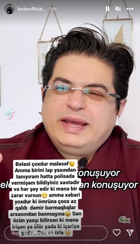 Kərim onu polisə verdi: “Mənə ilişən ya ölür, ya da içəriyə gedir” - FOTO - foto 1