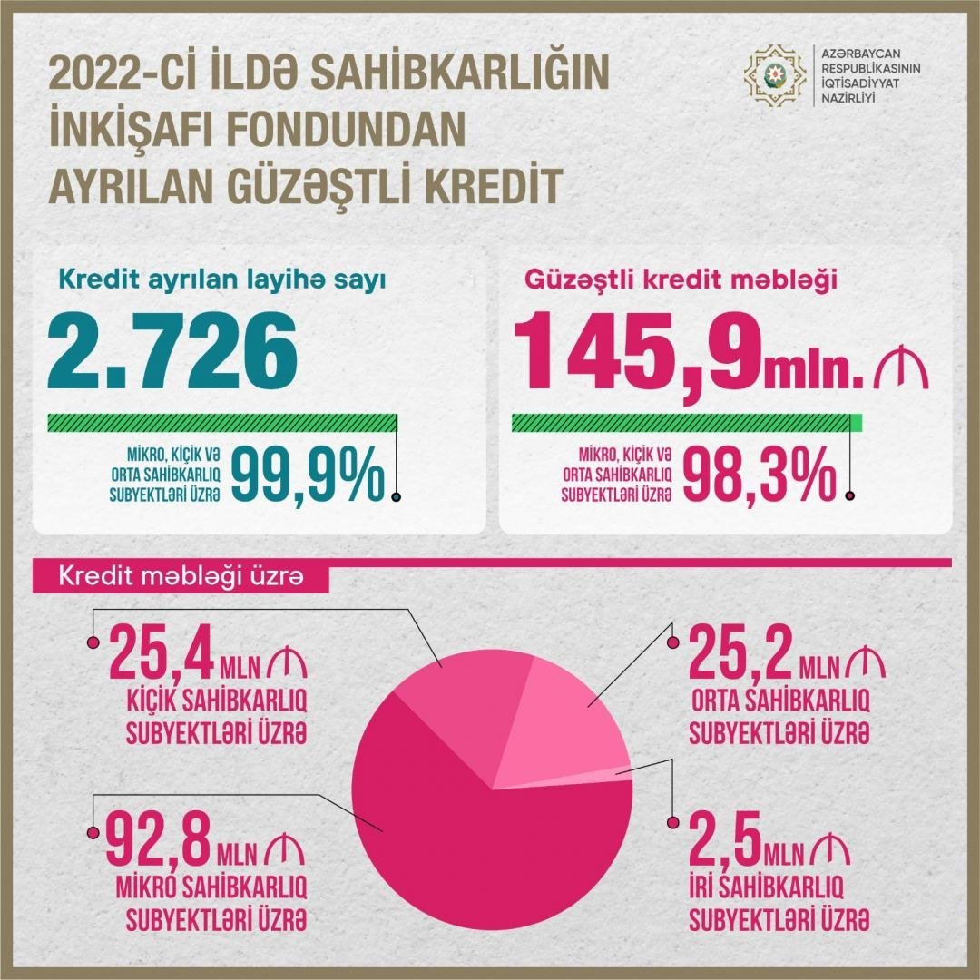 Ötən il ayrılan güzəştli kreditlərin həcmi AÇIQLANDI - foto 1