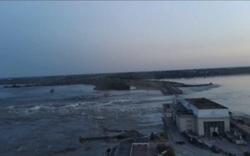 Ukrayna Kaxovka SES-ə görə Latviyadan 450 min avro yardım alacaq