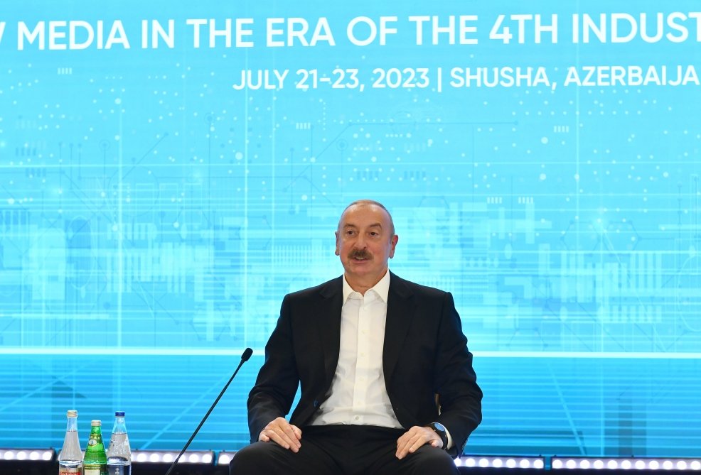 İlham Əliyev: “Şuşa Qlobal Media Forumu ölkəmiz üçün möhtəşəm tədbirdir” - VİDEO 