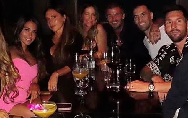 Messi, Bekhem və Buskets birlikdə nahar etdi - FOTO - foto 1