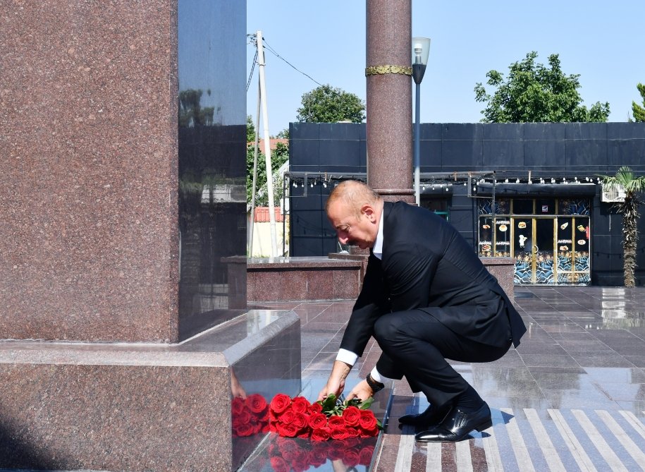 İlham Əliyev Şəmkir rayonuna getdi - FOTO/VİDEO - foto 2