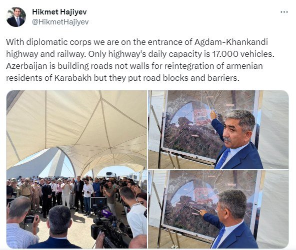 “Azərbaycan divarlar deyil, yollar çəkir” - Hikmət Hacıyev - foto 1