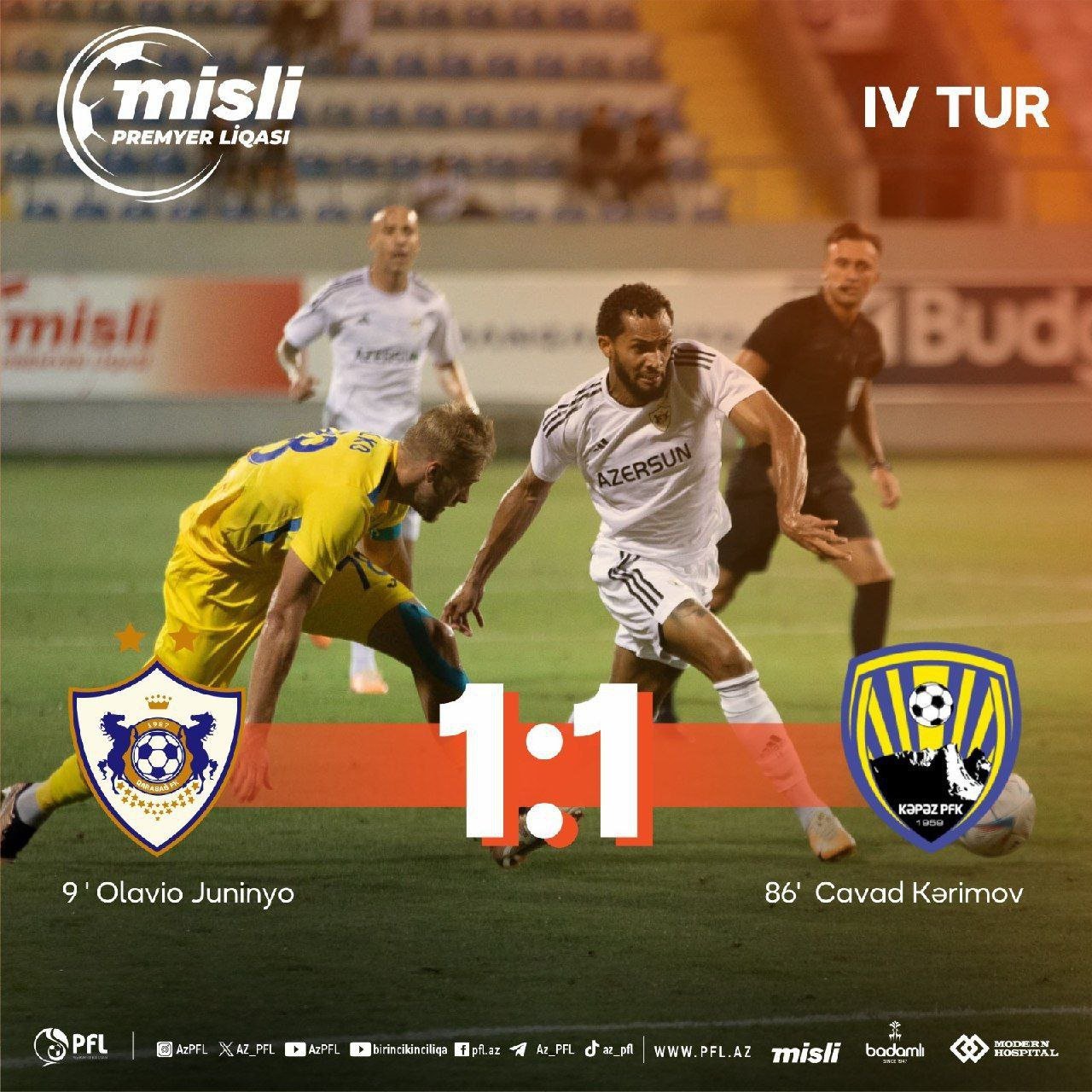 “Kəpəz”dən növbəti sensasiya: “Qarabağ”la heç-heçə - VİDEO - foto 1