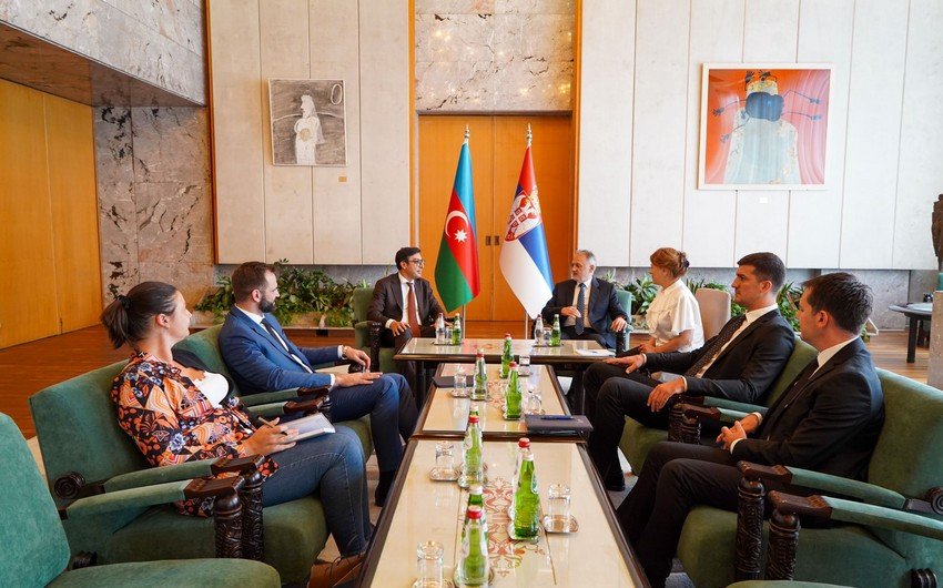 Fərid Qayıbov Belqradda serbiyalı həmkarı ilə görüşüb - FOTO Fərid Qayıbov Belqradda serbiyalı həmkarı ilə görüşüb - FOTO