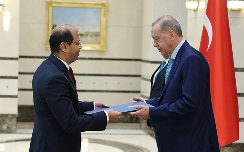 Ərdoğan 10 ildən sonra ilk dəfə Misir səfirini qəbul ETDİ - FOTO