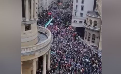 Londonda Fələstinə dəstək aksiyası KEÇİRİLİR - VİDEO 