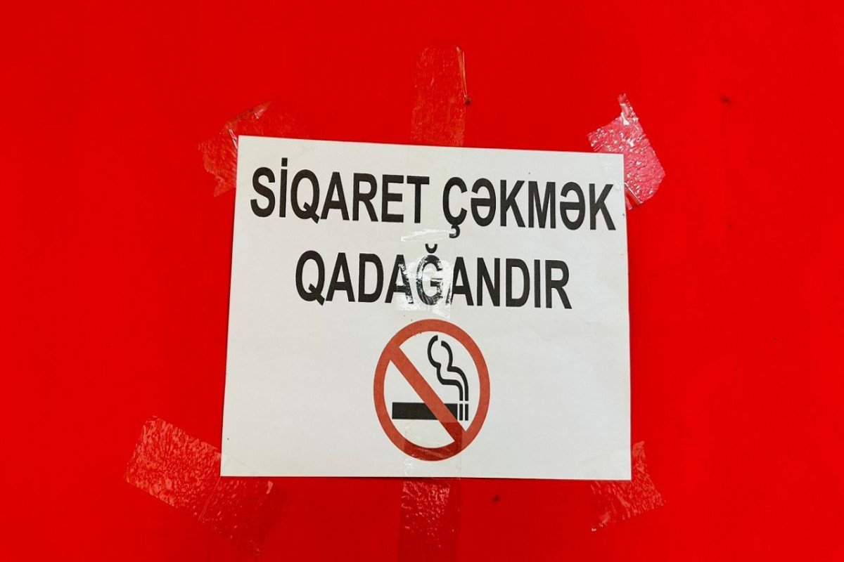 Qadağan olunan yerlərdə tütündən istifadə edənlər məsuliyyətə cəlb EDİLDİ – FOTO  