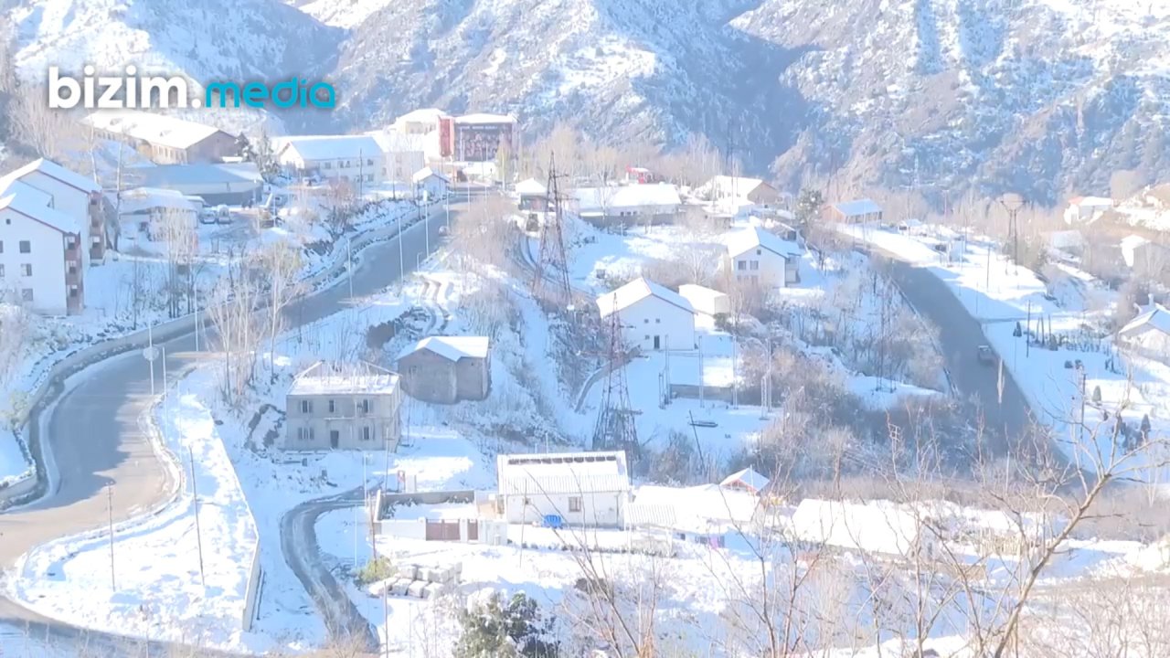 Ağ örpəyə bürünən Laçından möhtəşəm görüntülər – VİDEO  