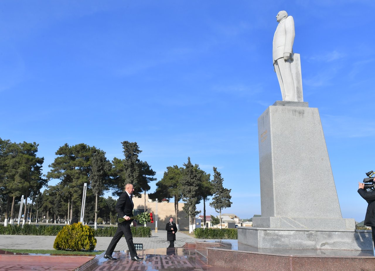 İlham Əliyev Neftçalaya GETDİ - FOTO/VİDEO - foto 1