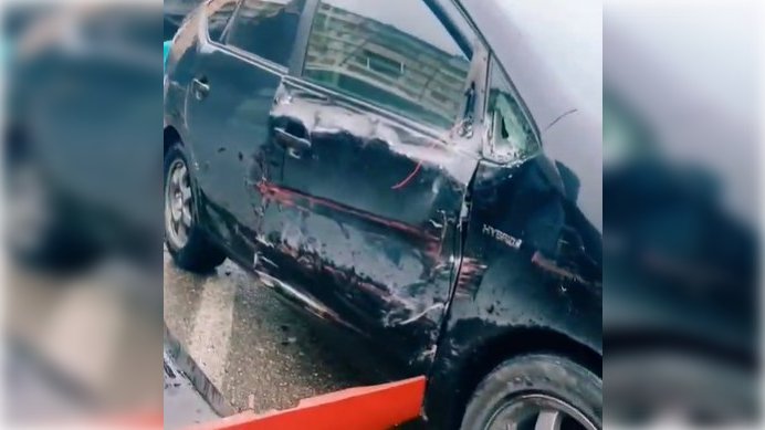 Bakıda sərnişin avtobusu “Prius”la TOQQUŞDU – VİDEO  